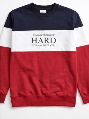 Clayton Color Block Sweatshirt “HARD Eternal Dreamer” XL – Red White Black